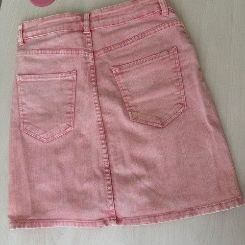 Pink denim skirt Bershka like new, size XS