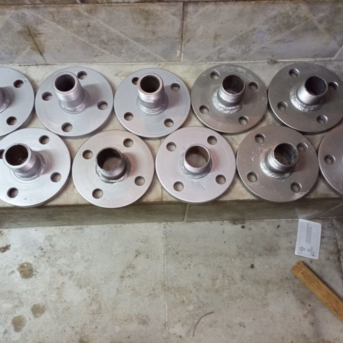 DIN 40 lathe flanges with 1 1/2 inch nipples, pack of 10