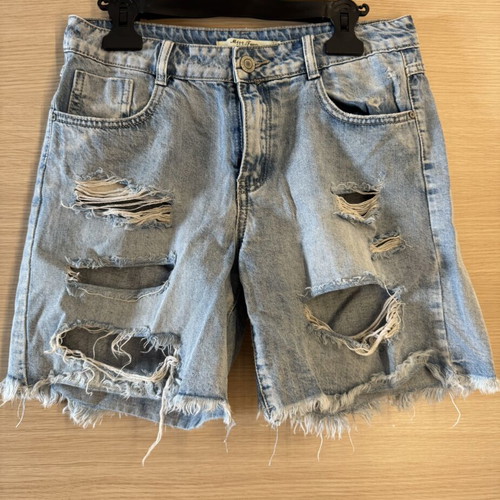 Miss Two distressed denim Bermuda shorts, size L/44