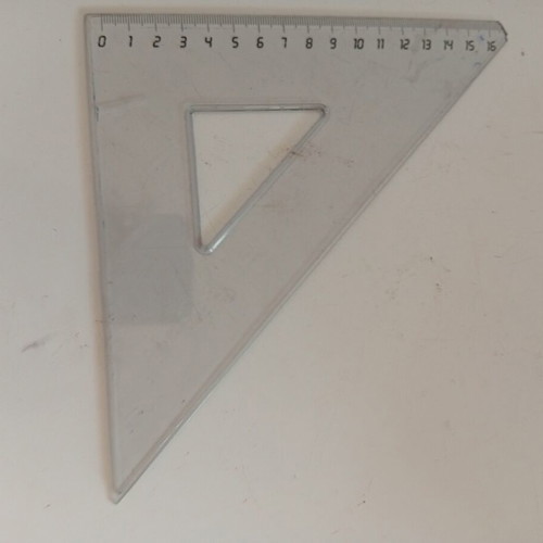 Trigonometry instruments set used, 2 rulers, 9 triangles, 7 protractors