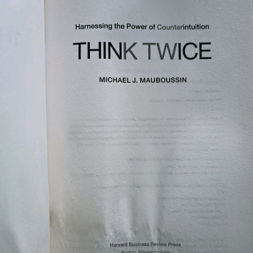 Book Think Twice by Michael J. Mauboussin used