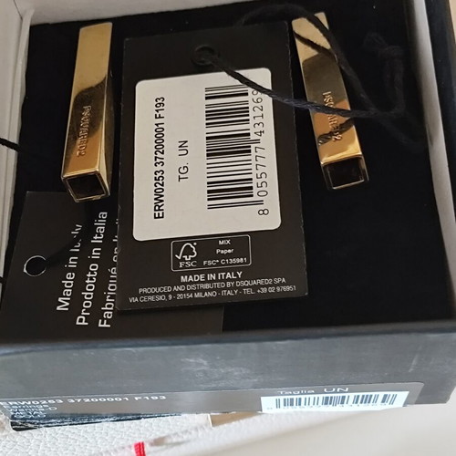 Dsquared2 clip-on earrings gold brass like new