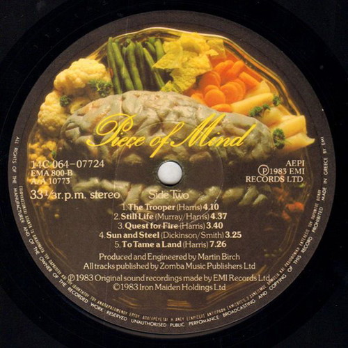 Iron Maiden – Piece Of Mind Vinyl, LP, Album, Gatefold
