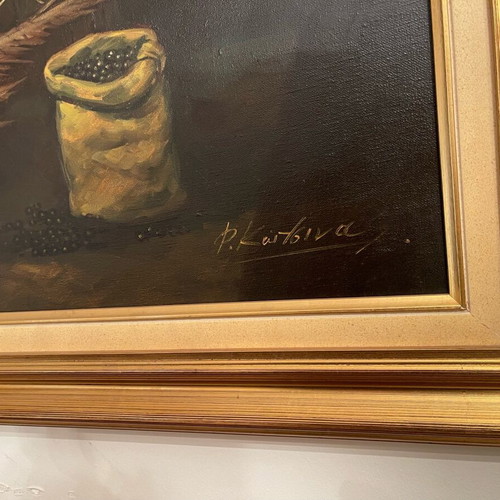 The Hunter oil painting on canvas by Fotis Kotsinas like new