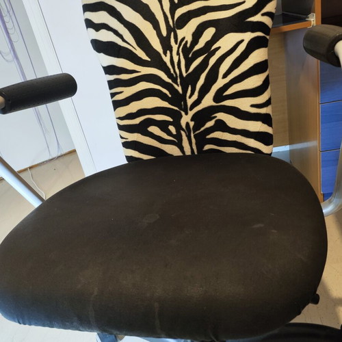IKEA Zebra Print Desk Chair used with Adjustable Height