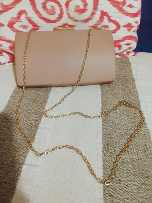 Chain bag crossbody like new, beige, leather texture