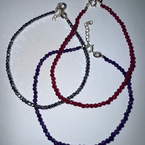 Gregio 3 Silver 925 Bracelets with Semi-Precious Stones New
