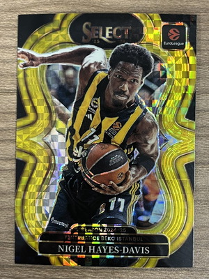 2025-26 Panini Select Euroleague Basketball Nigel Hayes-Davis Gold Checker card like new