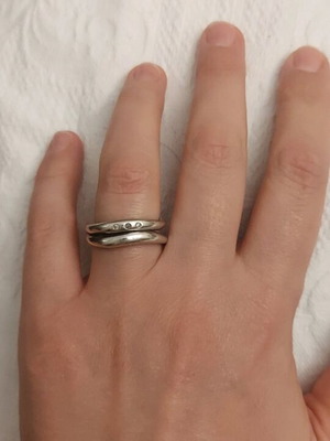 Ασημένιο 925 επώνυμο δαχτυλίδι Hot Diamonds