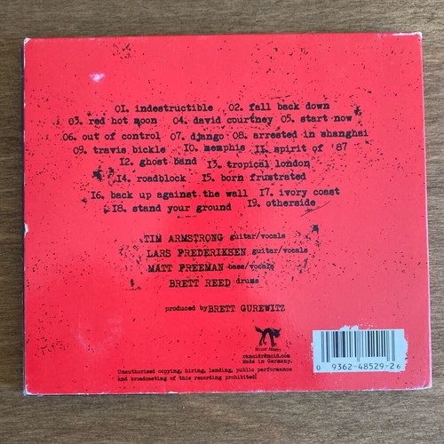 Rancid Indestructible CD like new, punk