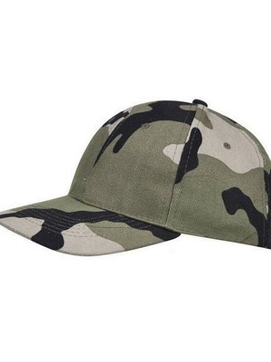 Шапка Тзокей Sol’s Buffalo Camo 100% Плътен Памук Нова Unisex
