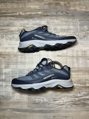 Merrell Moab Speed Gore-Tex Women's Hiking Shoes Navy Size 38.5 Like New