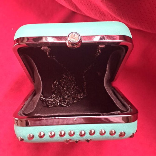 Handbag like new, turquoise