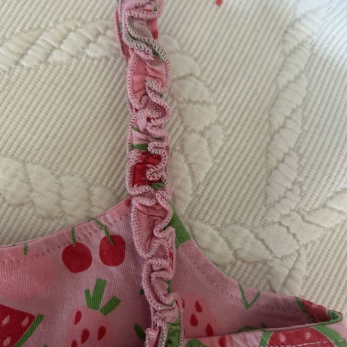 Boboli summer dress for girls 3-4 years like new, pink with fruits