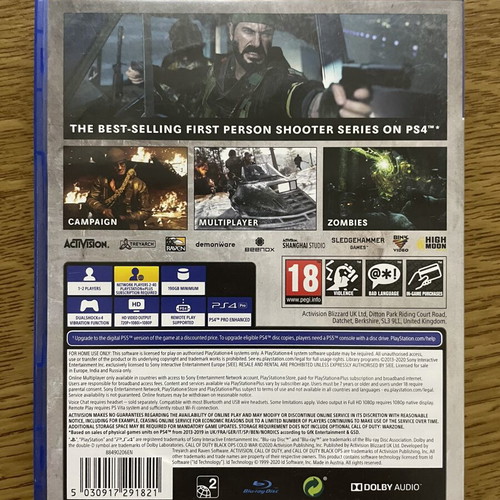 Call of Duty Cold War PS4 game