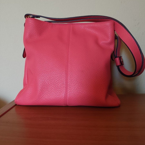 Women's shoulder bag, pink, 28x10x24 cm