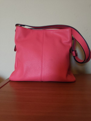 Women's shoulder bag, pink, 28x10x24 cm