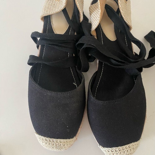 Shein flat espadrilles black used, size 38