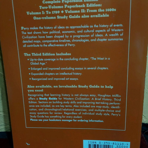 Western Civilization A. Brief History book like new