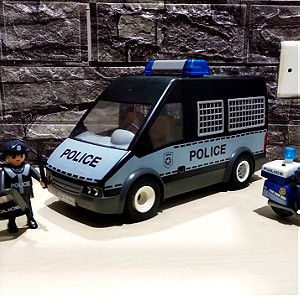 Playmobil κλούβα αστυνομίας μαζί με μηχανή