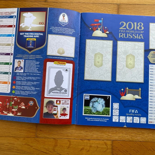 Panini World Cup 2018 πλήρες ακόλλητο σετ αυτοκόλλητα και κενό άλμπουμ σαν καινούργιο