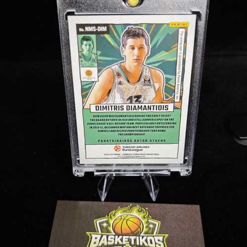 Dimitris Diamantidis 2024-25 Donruss Euroleague Panathinaikos Net Marvels Auto Purple Laser 13/25
