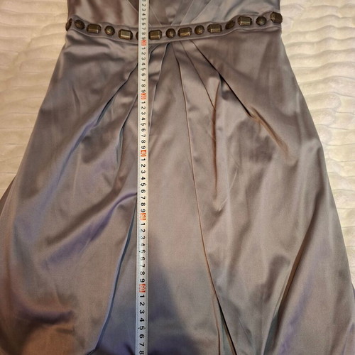 Morgan dress new gray size medium with embroidery on bust
