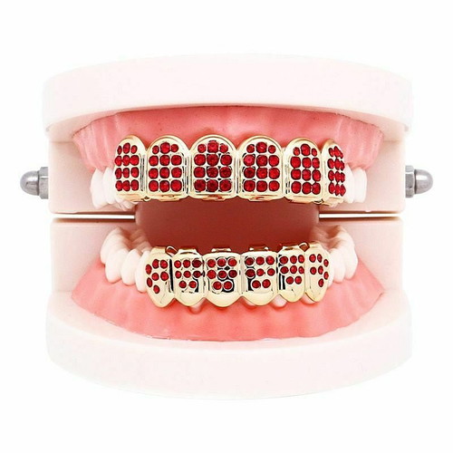 Grillz Red Bling Bling new hip-hop set