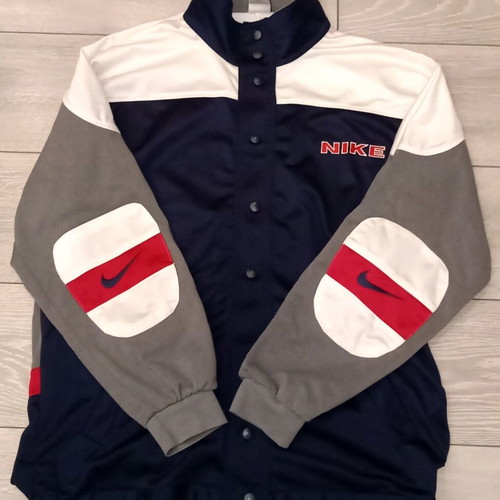 Nike retro jacket with buttons, vintage style, size M