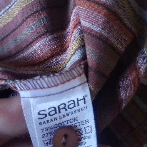 Sarah Lawrence striped women's shirt XL like new, vintage style