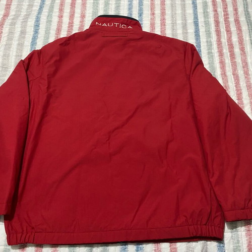 Nautica jacket Large like new, red with 3 pockets