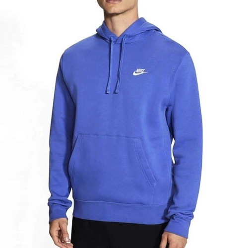 Nike BV2654 NSW Club Hoodie men's sweatshirt, blue, size M
