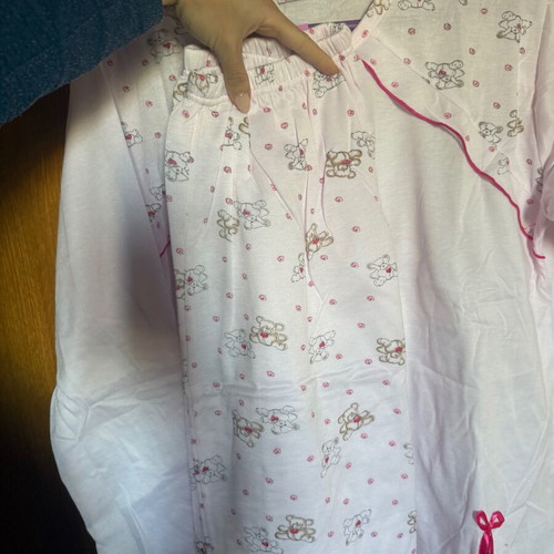 Pajama set with teddy bears new, light pink and white, XXL