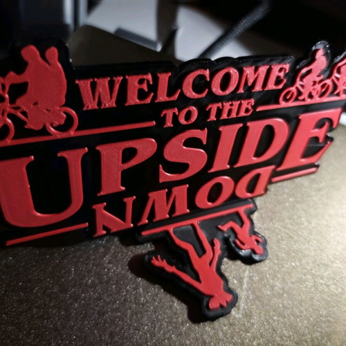 Stranger Things Welcome to the Upside Down 3D Printed Decorative Piece new