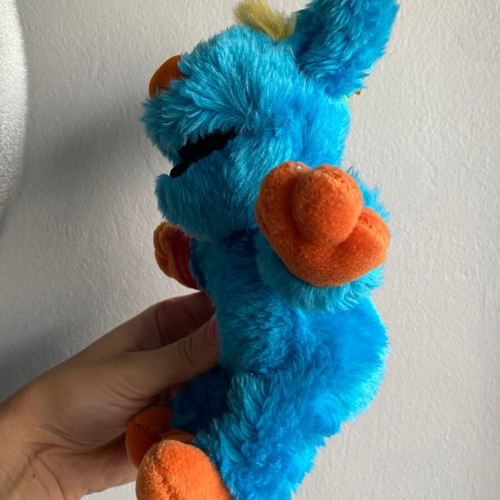 Bluki Muppet plush toy 1998 used, Spanish Sesame Street