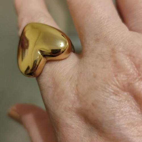 Heart ring new stainless steel gold color