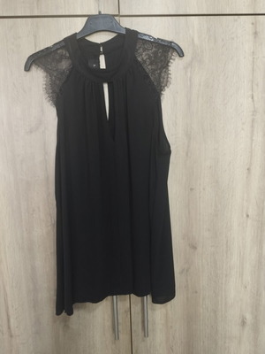 Lynne sleeveless women's blouse like new, black, size 42