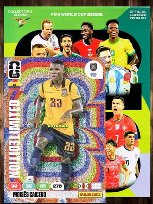 Caicedo limited FIFA World Cup 2026 Adrenalyn XL Ecuador card new