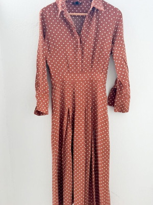 ASOS polka dot maxi dress like new, orange, size S