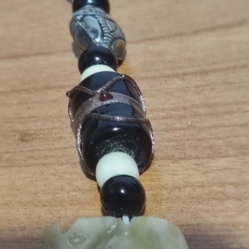 Bone necklace from camel like new, handmade carved
