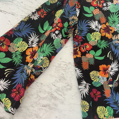 BSB floral cotton shirt like new with wrap tie