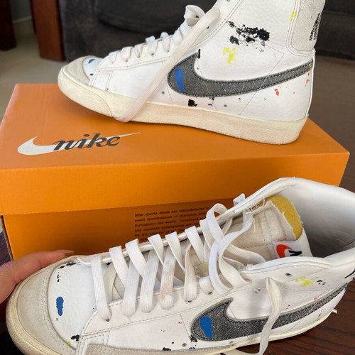 Nike αθλητικά σαν καινούργια, μέγεθος 39, άσπρα με πιτσιλιές
