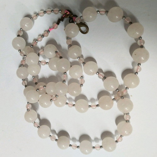 Rose quartz necklace new, length 71cm