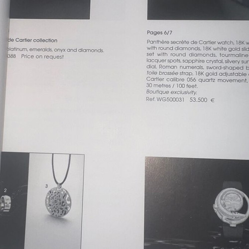 Cartier set with catalogs and letter in case, like new