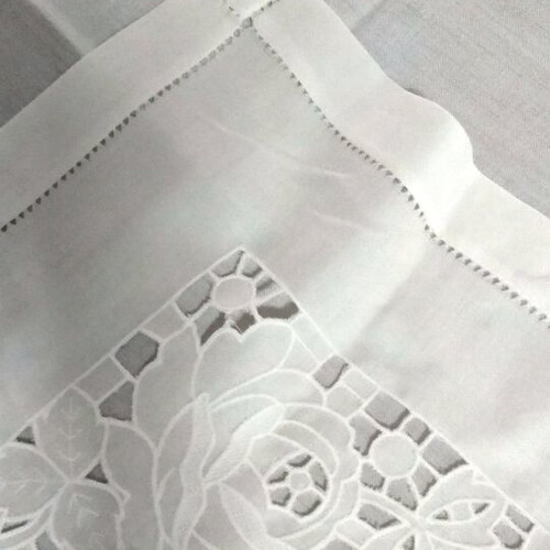 Set of 2 cotton cutwork table linens new