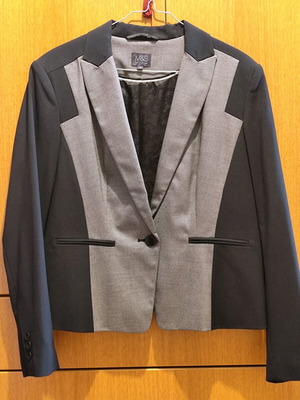 Marks & Spencer mid-length jacket new, grey and black