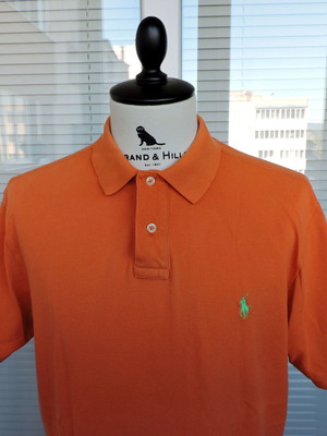 Polo Ralph Lauren Orange Custom Fit Short Sleeve Polo Shirt XL