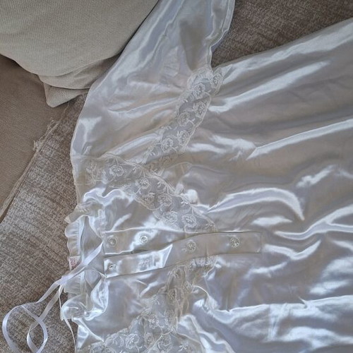 Stela satin maxi nightgown new, made in Greece, size 12