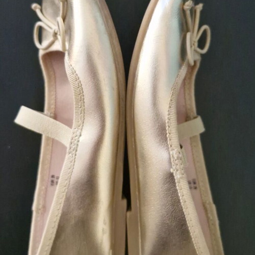 H&M ballerinas size 29 used, gold