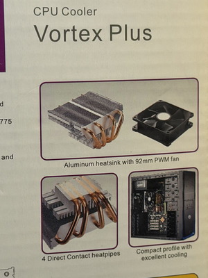 Cooler Master Vortex Plus CPU cooler used